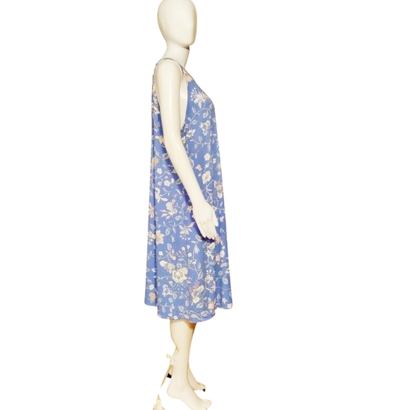 LOFT Plus Floral Print Sleeveless Swing Dress - Picture 8 of 13